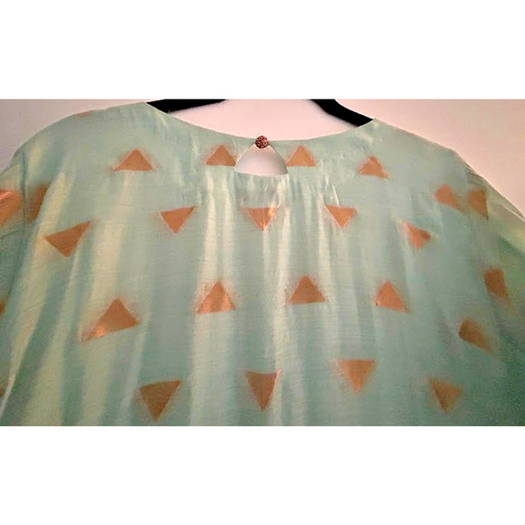 Pakistani Designer Sarosh Salman Dress. Mint Green. Handcrafted - Picture 9 of 9